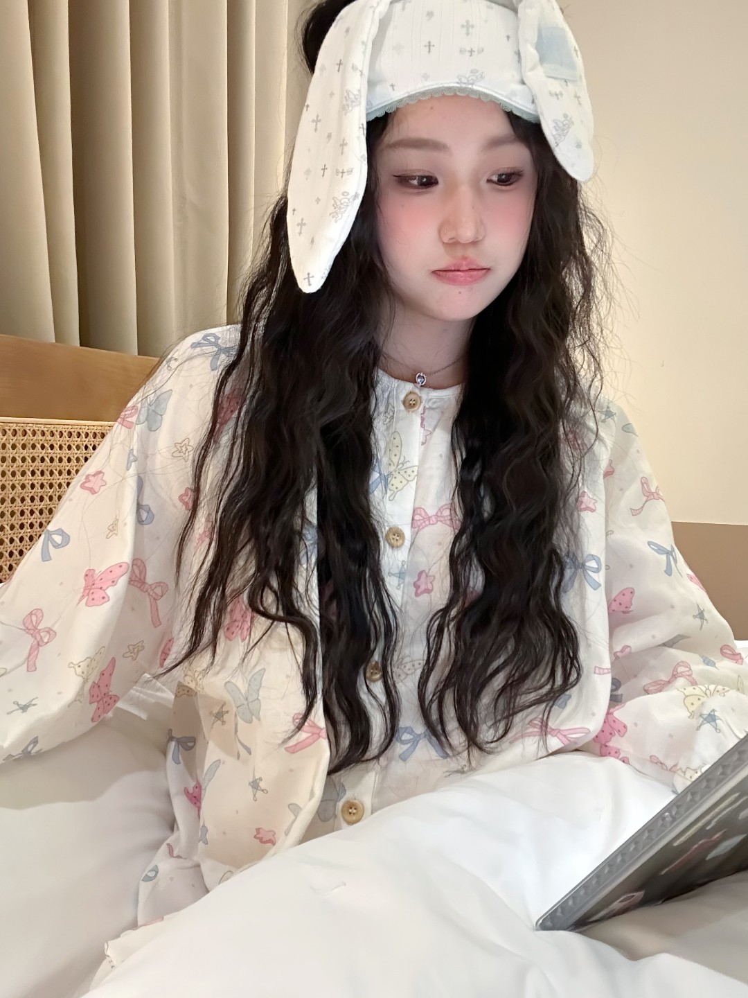 【羊狮狮】2025纯棉双层纱 彩色蝴蝶 斑点狗韩系长袖家居服