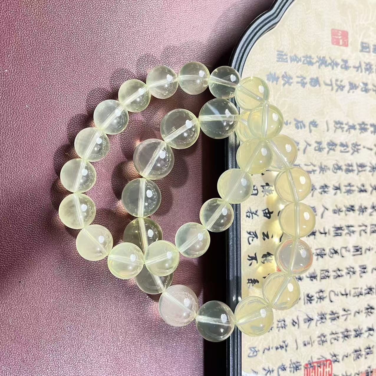 E014柠檬黄水晶单圈手串022001069