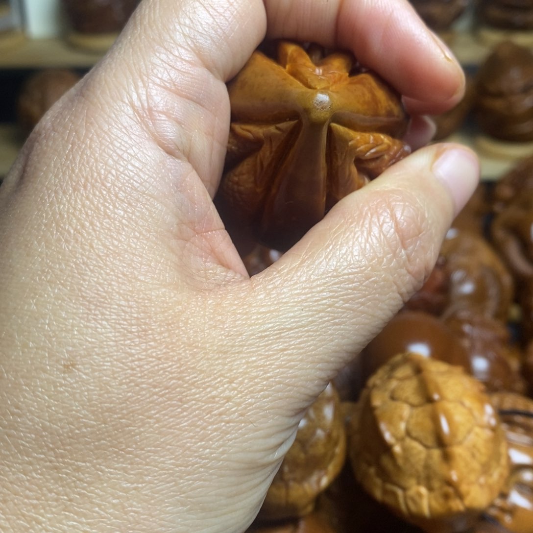 【闪购商品】核桃木/黑胡桃（胡桃木）橄榄核雕工艺瑕疵40