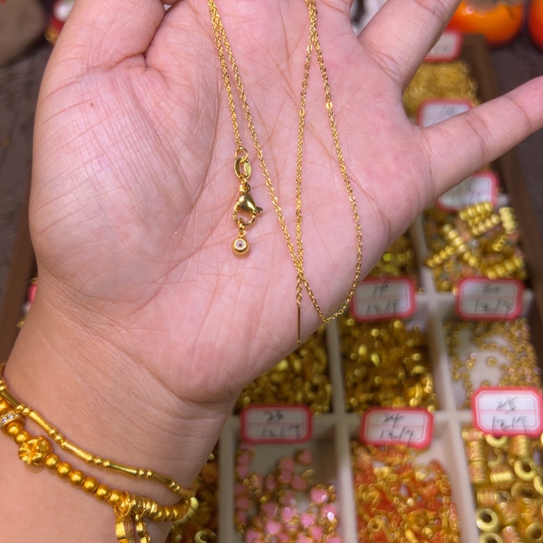 合金万能0字项链一条