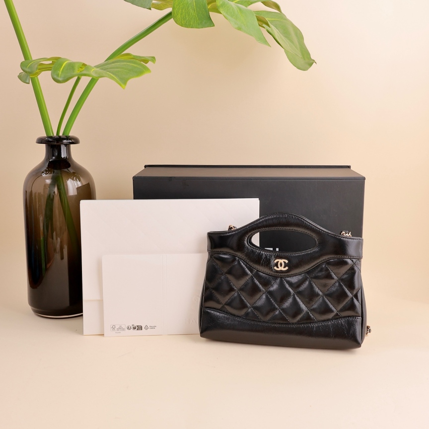 99新 Chanel/香奈儿 31Bag Nano/芯片款/单肩包/7749