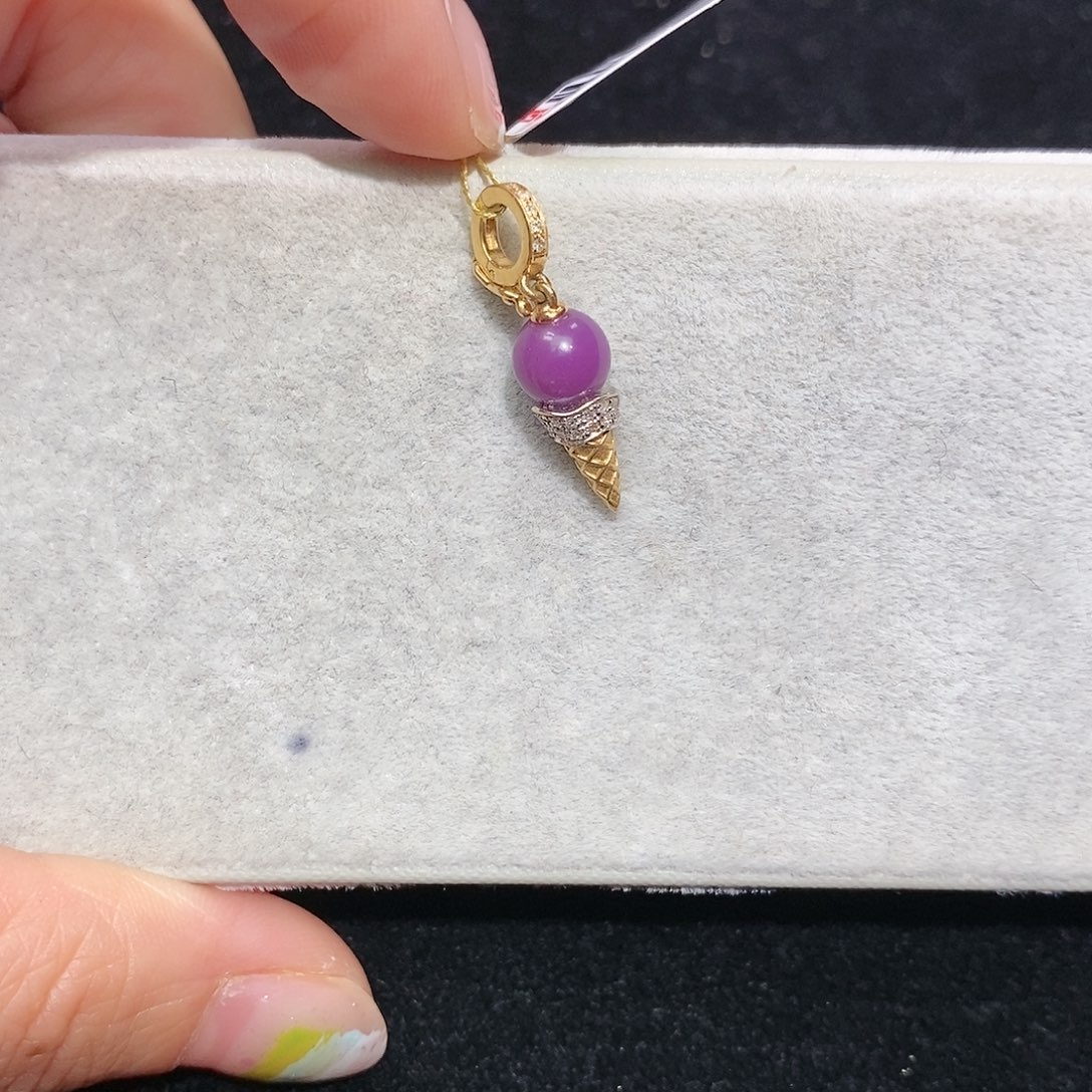 苏纪石（舒俱来）18K金镶嵌吊坠(不含链)