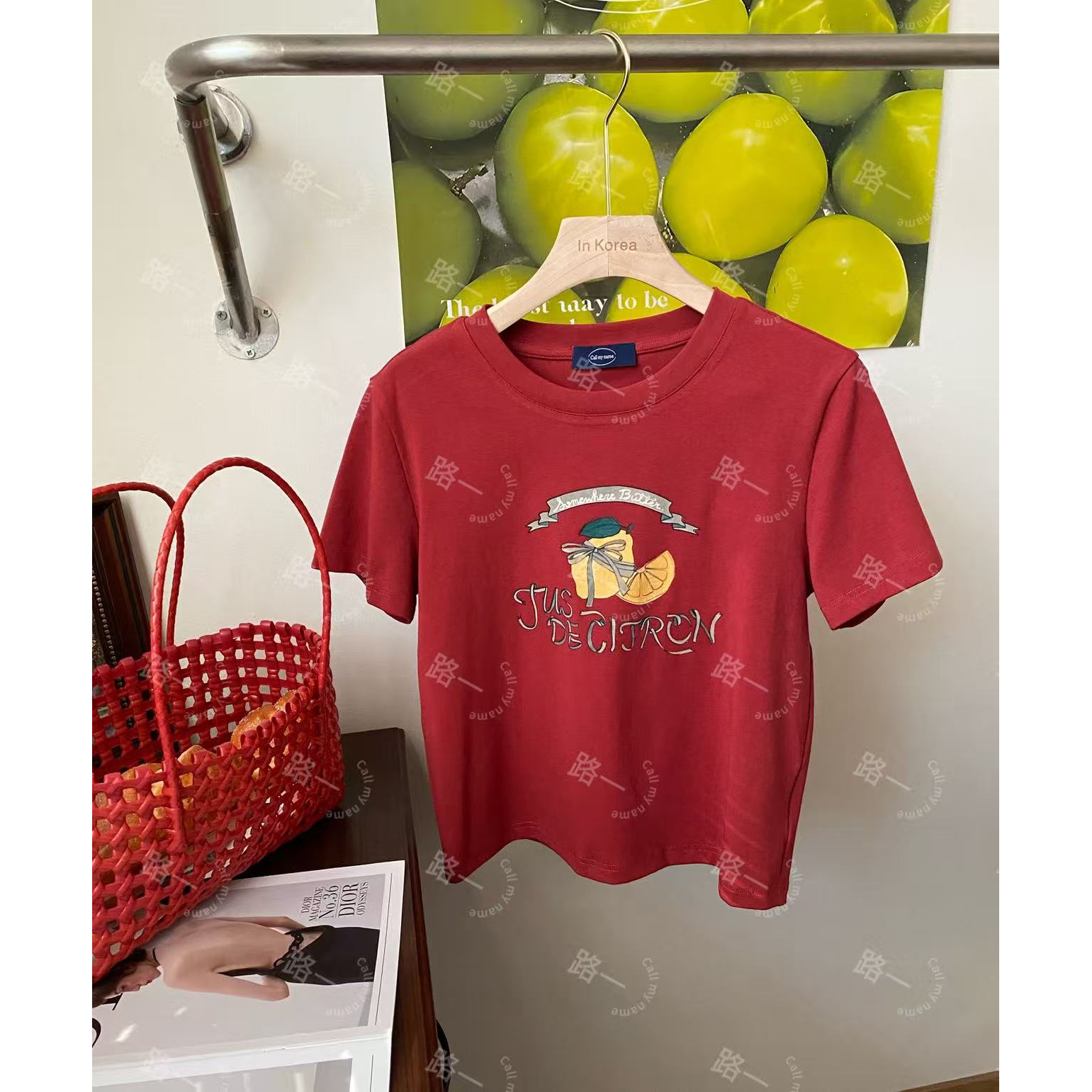 韩国代购.Call my name橙子短袖L25053110