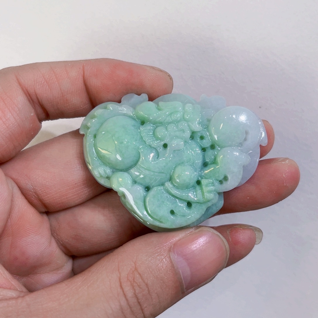 翡翠未镶嵌吊坠(赠链)代编织