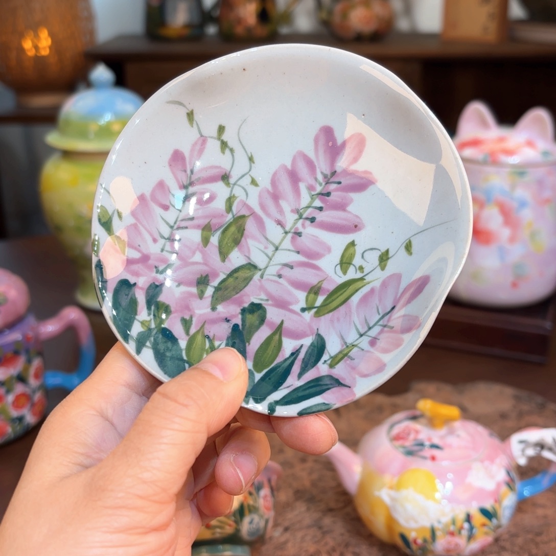 景德镇手绘高温釉下彩陶瓷茶具