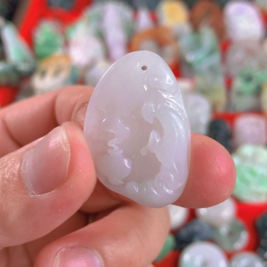 翡翠项链未镶嵌翡翠百糯冰的悟道