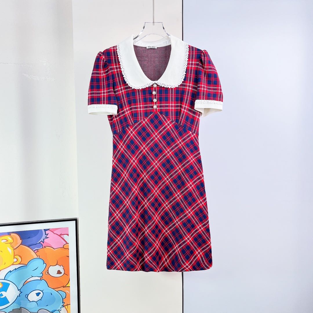 99新/Miumiu /短袖连衣裙 /38码/Xspn6343