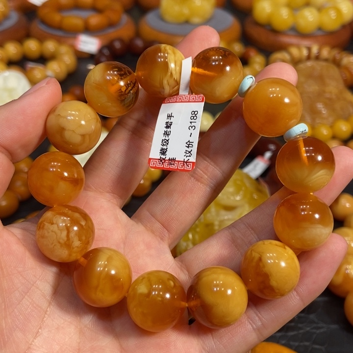 琥珀手链未镶嵌蜜蜡
