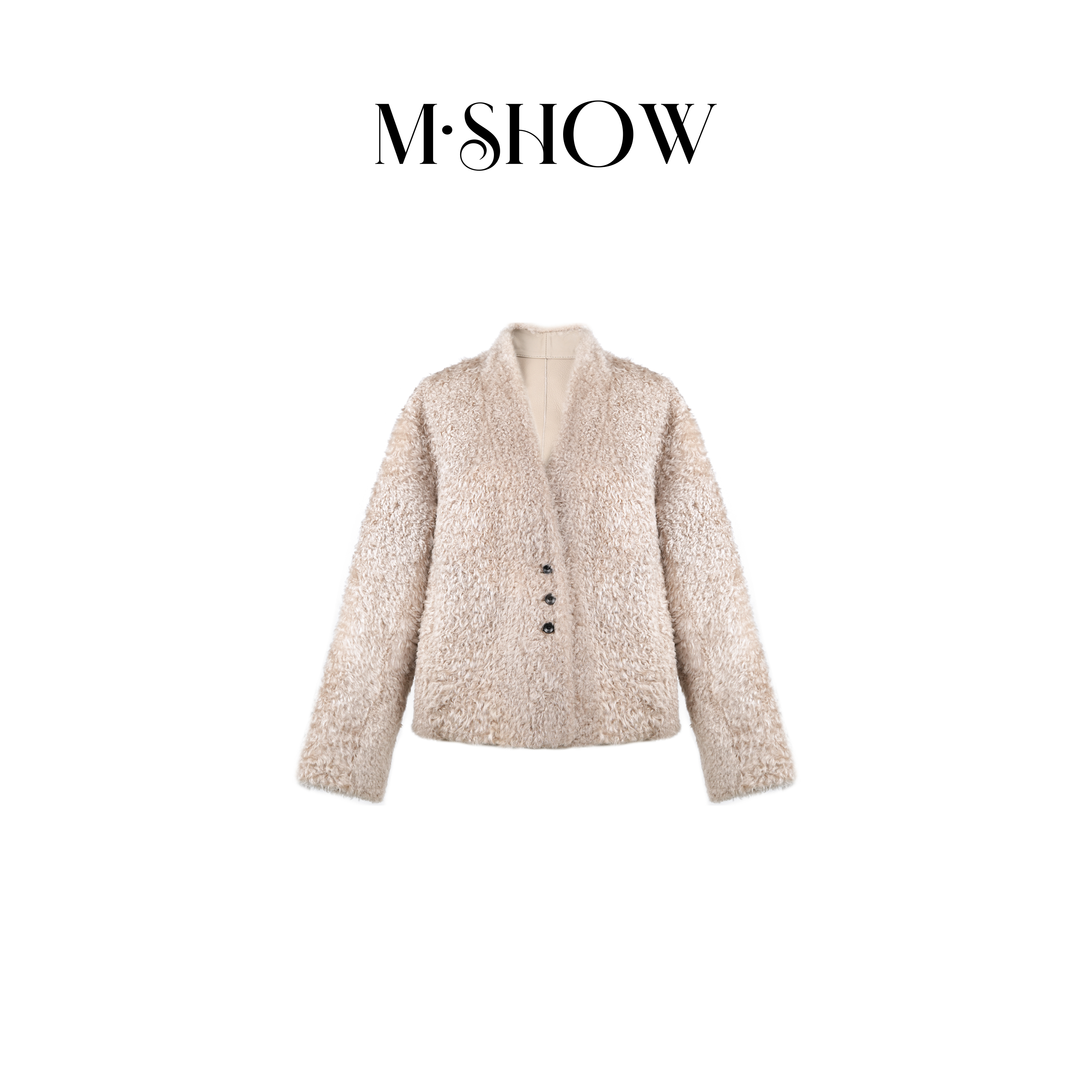 【墨秀皮草】法国进口乐芙兰拉贡秋冬皮毛一体皮草外套3271PC