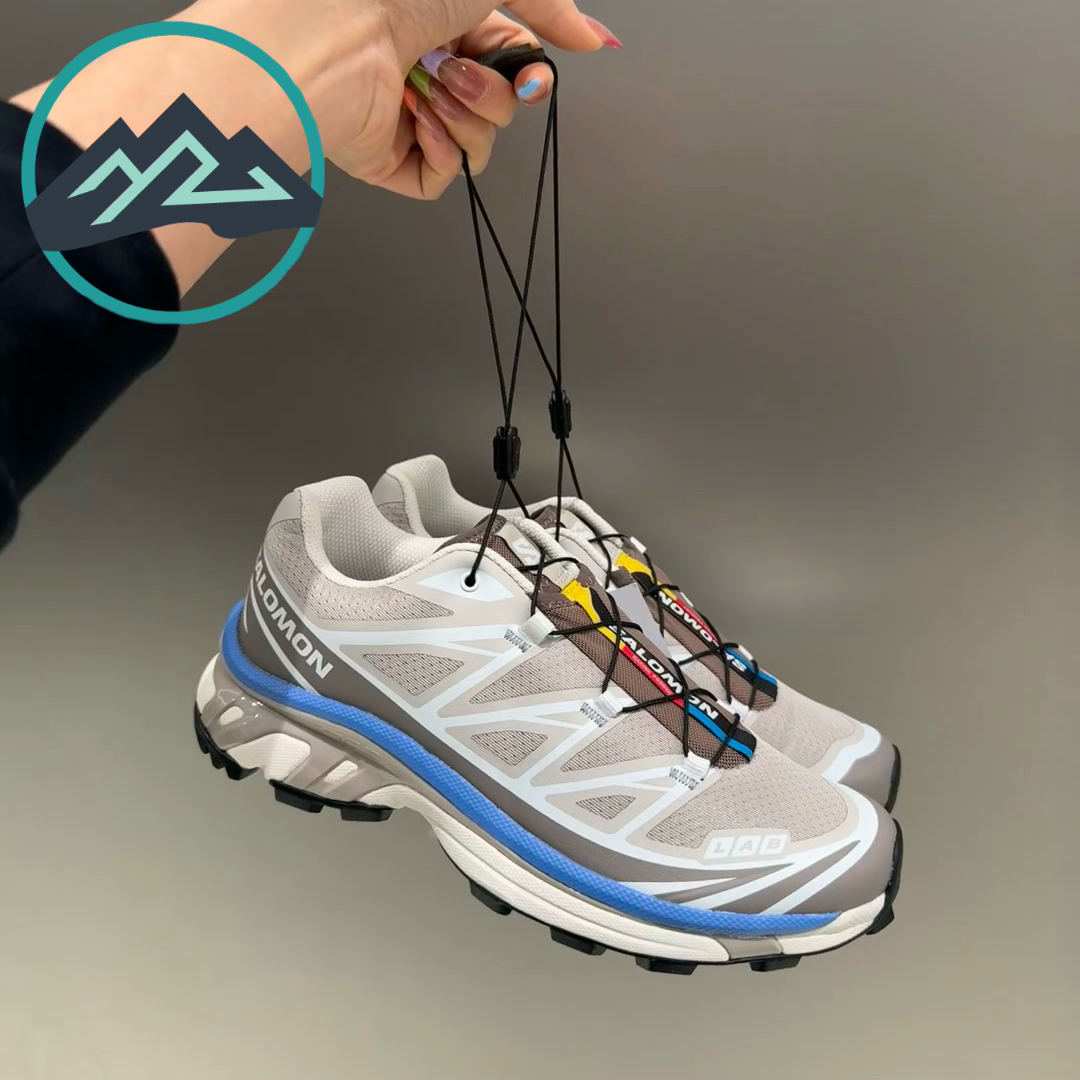 【LeeLee专属】Salomon XT-6 春夏透气户外休闲跑步鞋 蓝灰色