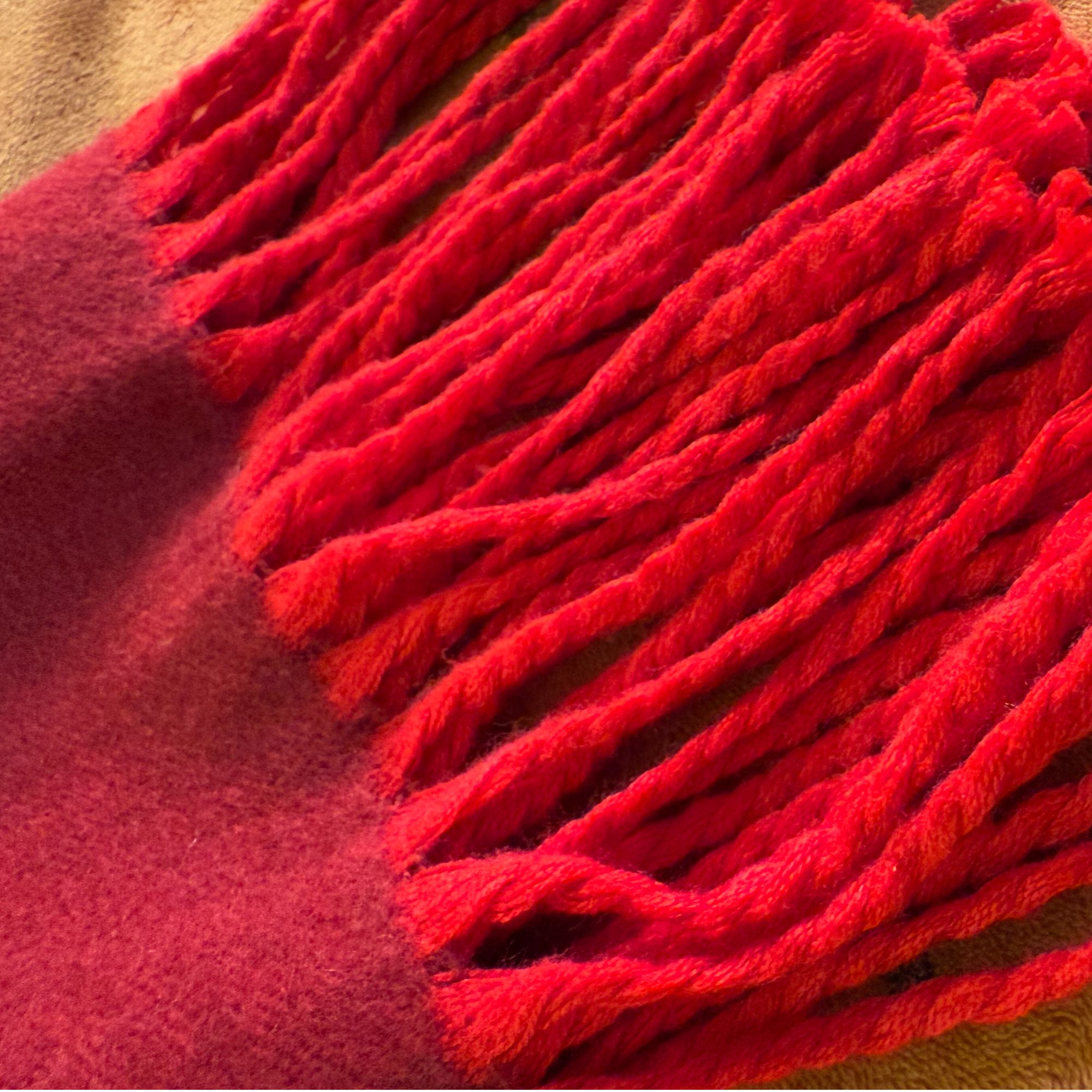 HIRMRIS手工时尚百搭高级围巾550972-红色 大露 