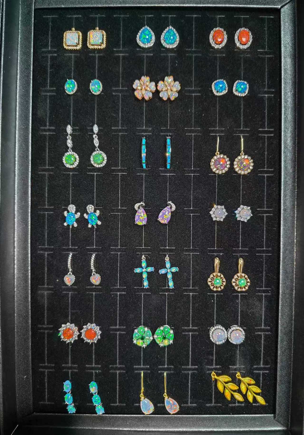 L01【原创澳宝/欧泊opal系列】设计师款耳饰