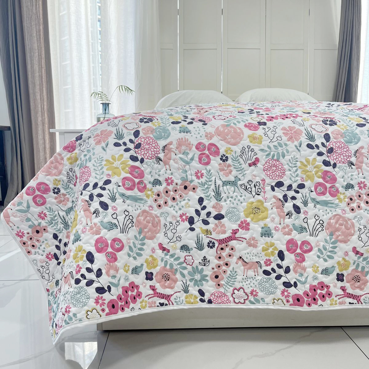 【库柏】儿童磨毛布印花床盖