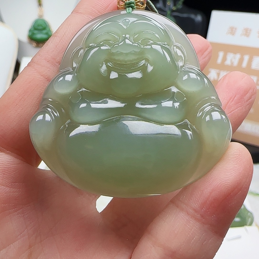 和田玉18K金镶嵌颈饰50