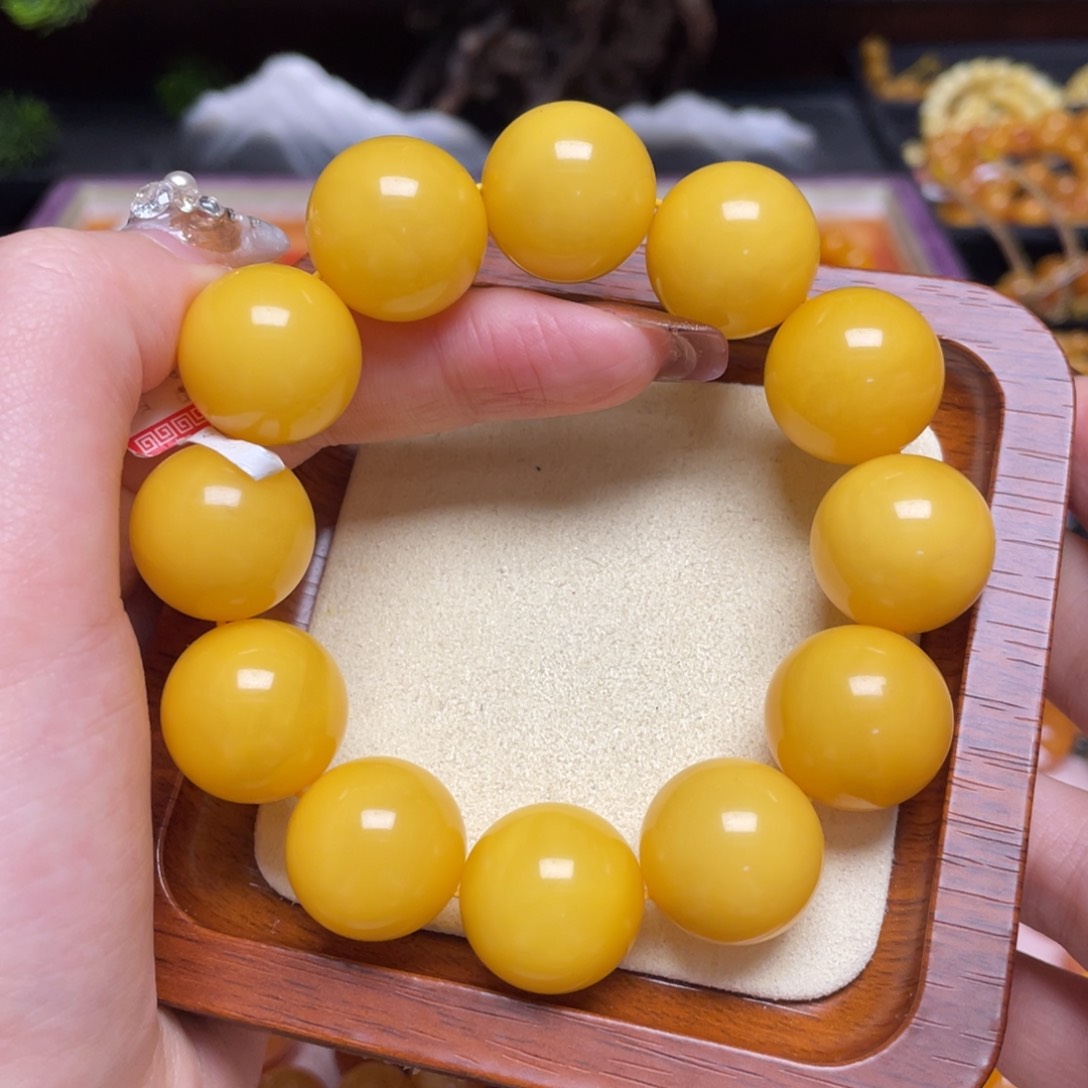 未镶嵌蜜蜡手链手串