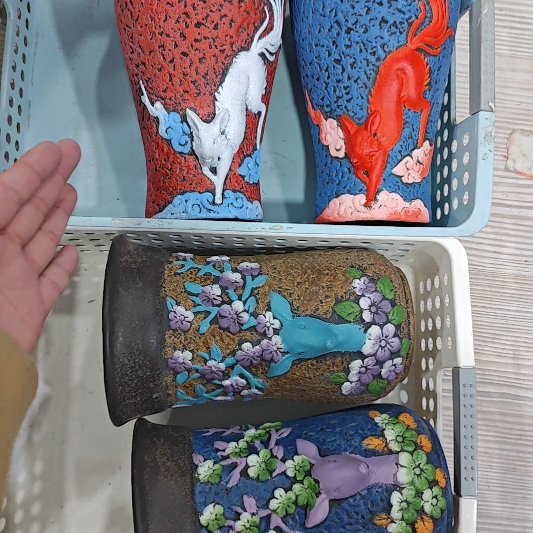 红陶吸水透气的白陶花盆凑满12发货