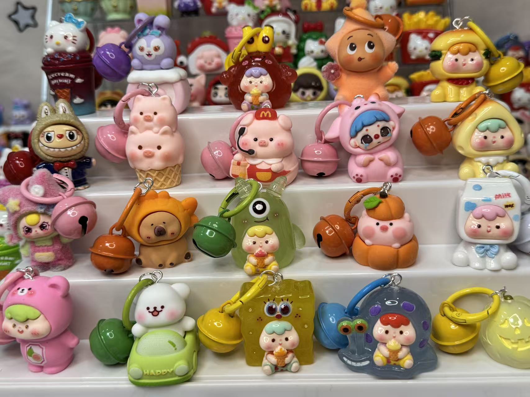 创意DIY手工萌粒配件钥匙扣车载桌面树脂摆件