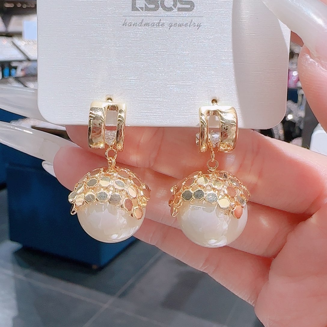 锆石铜合金925银耳环