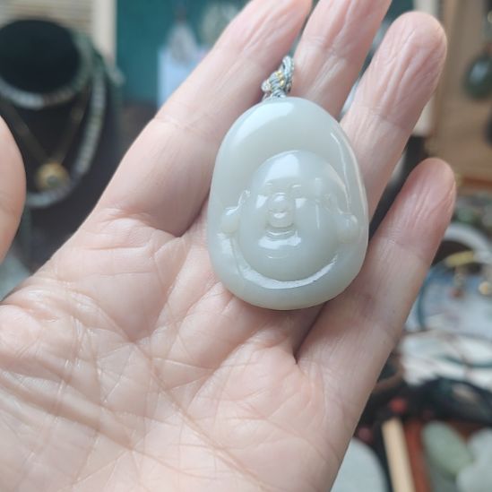 和田玉未镶嵌挂件