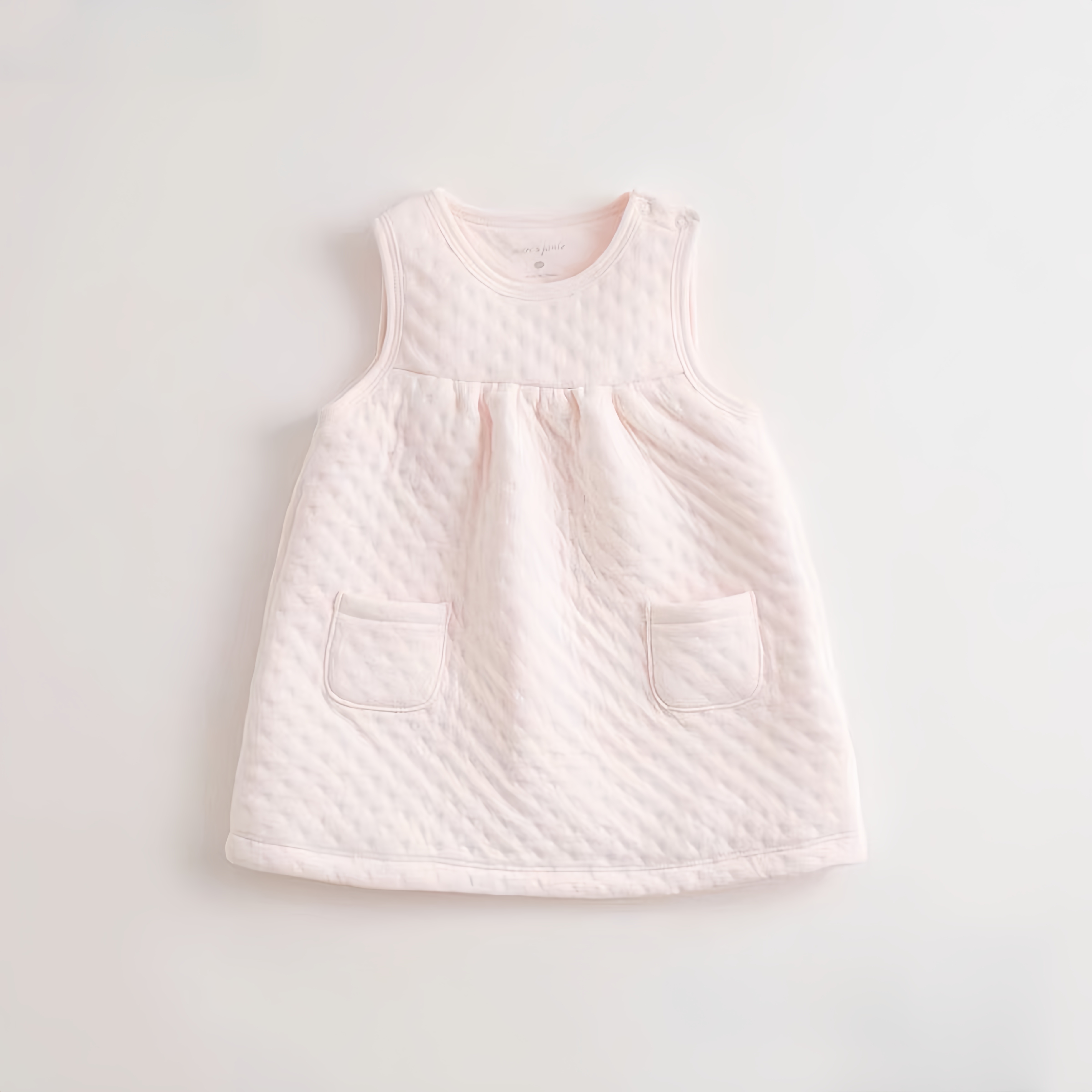 80-100码马家珍妮春秋女童夹层内衬婴儿背心秋季纯棉连衣裙