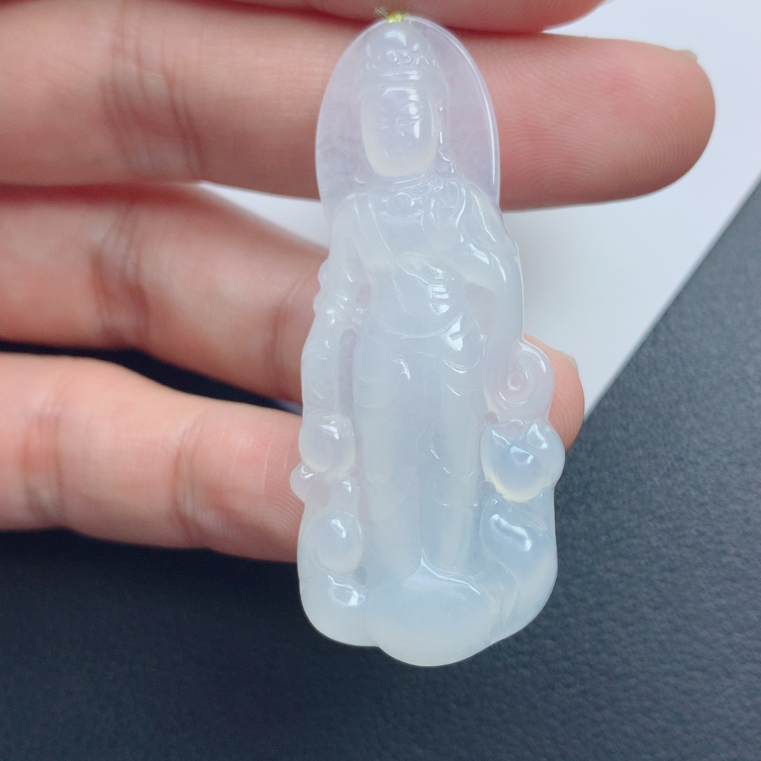 翡翠颈饰未镶嵌站观音