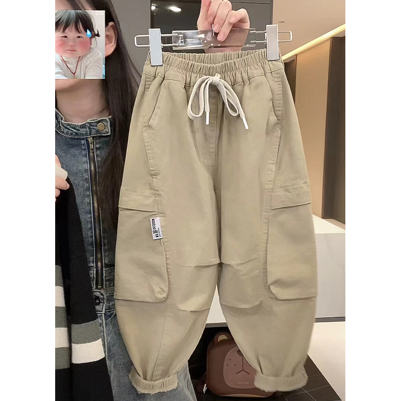 【小首尔】现货-男童韩版潮流帅气工装裤秋季百搭日常裤子HBB5608