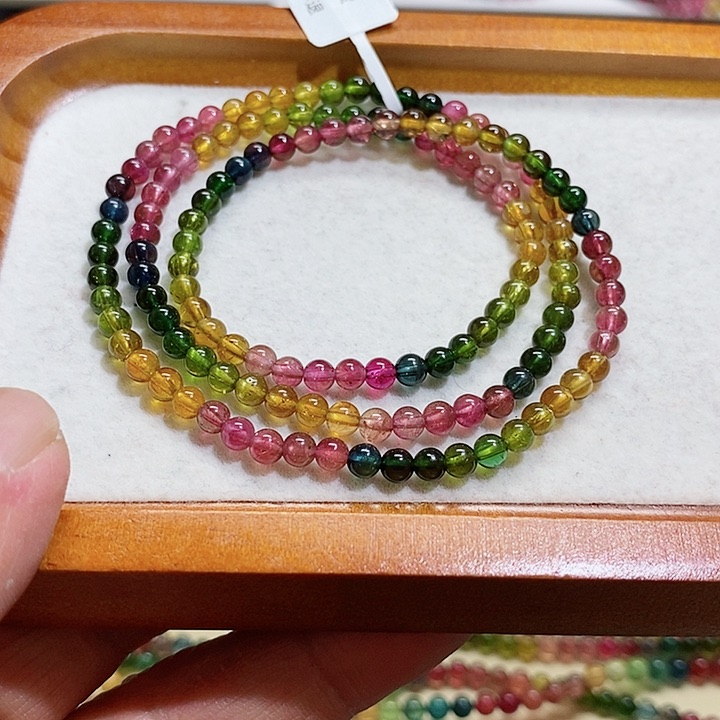 碧玺手链未镶嵌天然碧玺手串