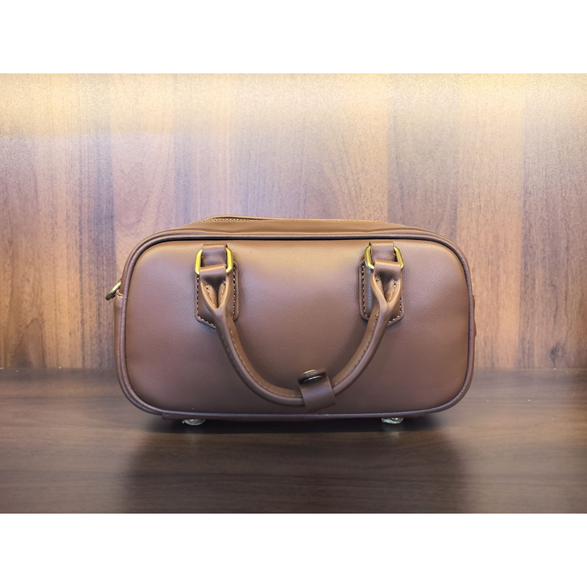 薇薇手工真皮包4004-23-棕色-长23x高12-保龄球谬A198