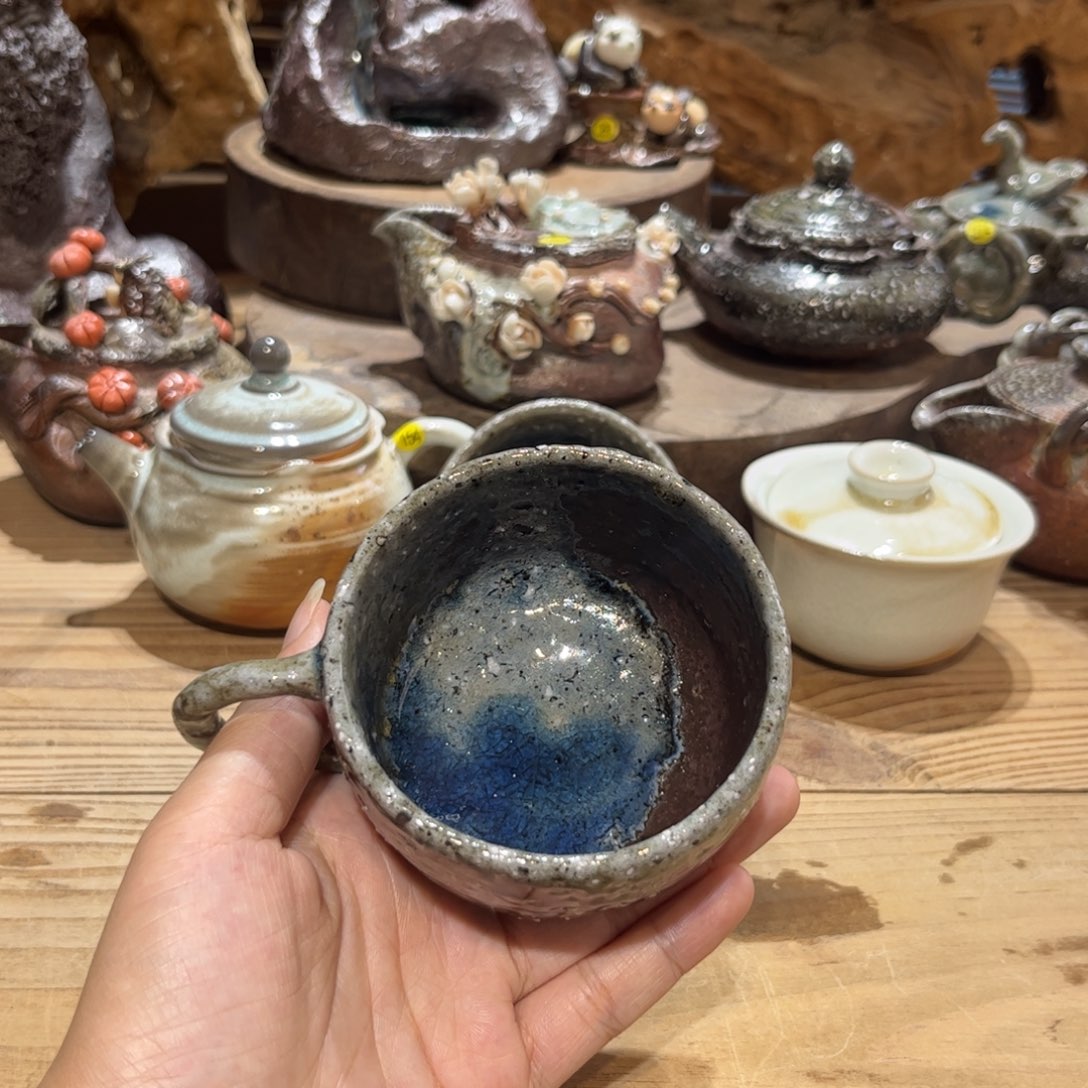 柴烧茶具手工茶杯