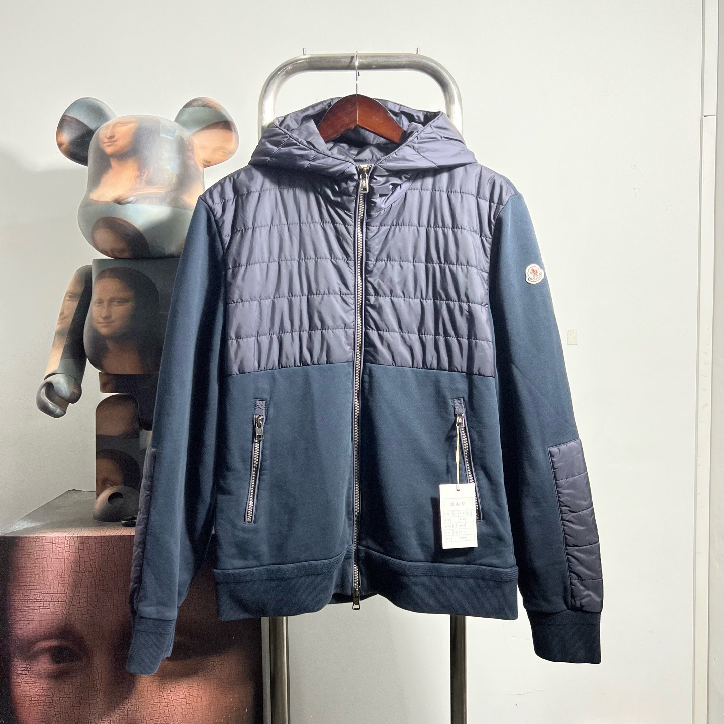 99新 MONCLER 拼接羽绒服 T3131 L胸围53衣长65