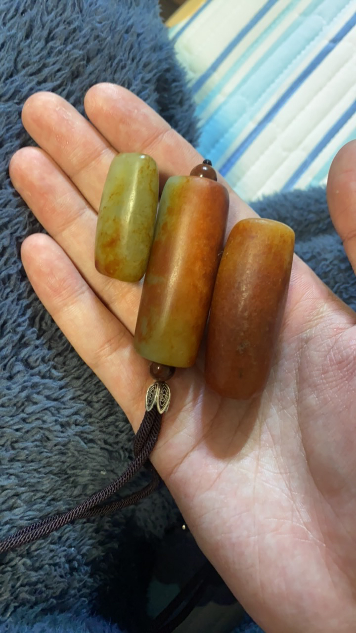 非金属木质手链 红山文化黄白乐子