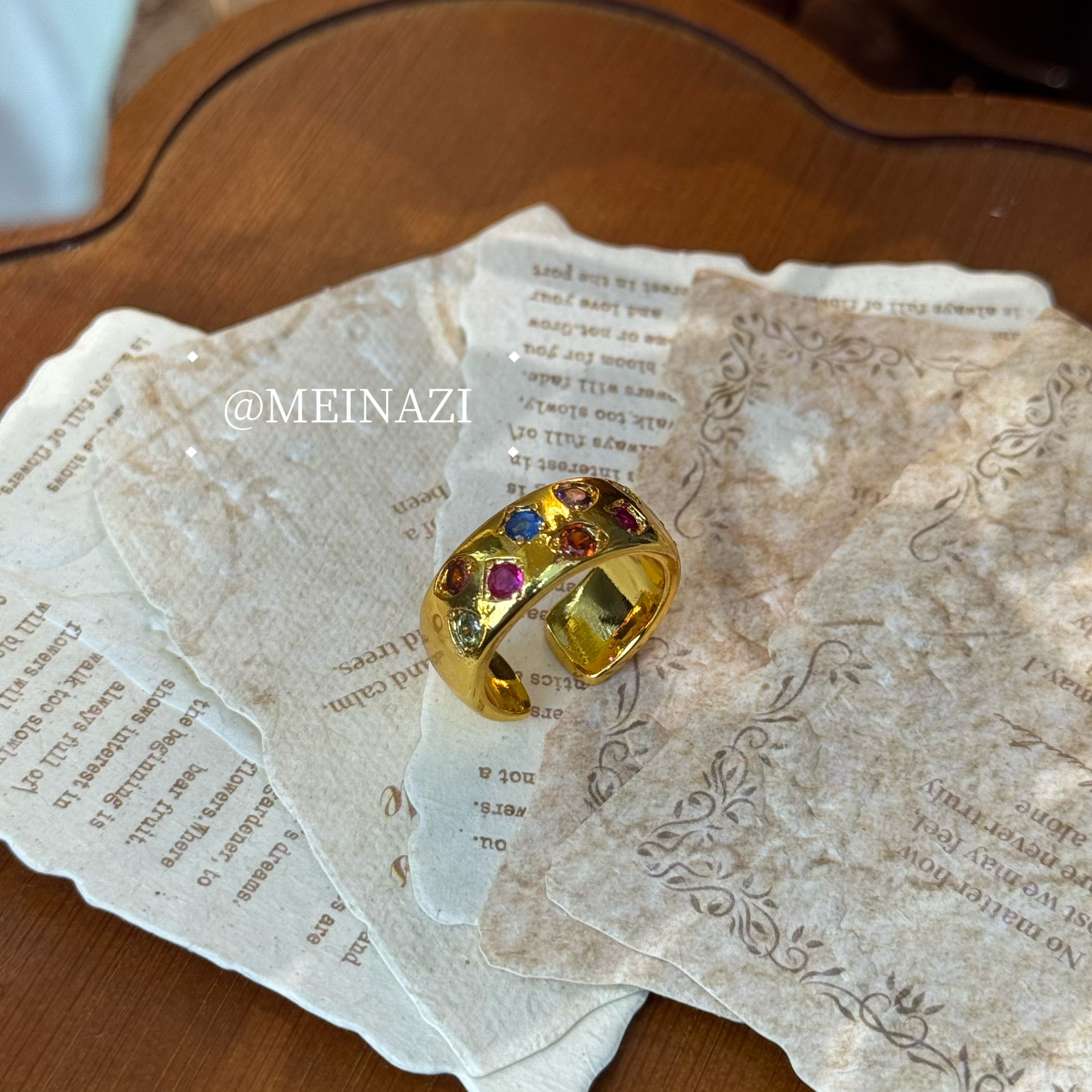 MEINAHUI/多巴胺彩色糖果戒指手镯Z00217-0029