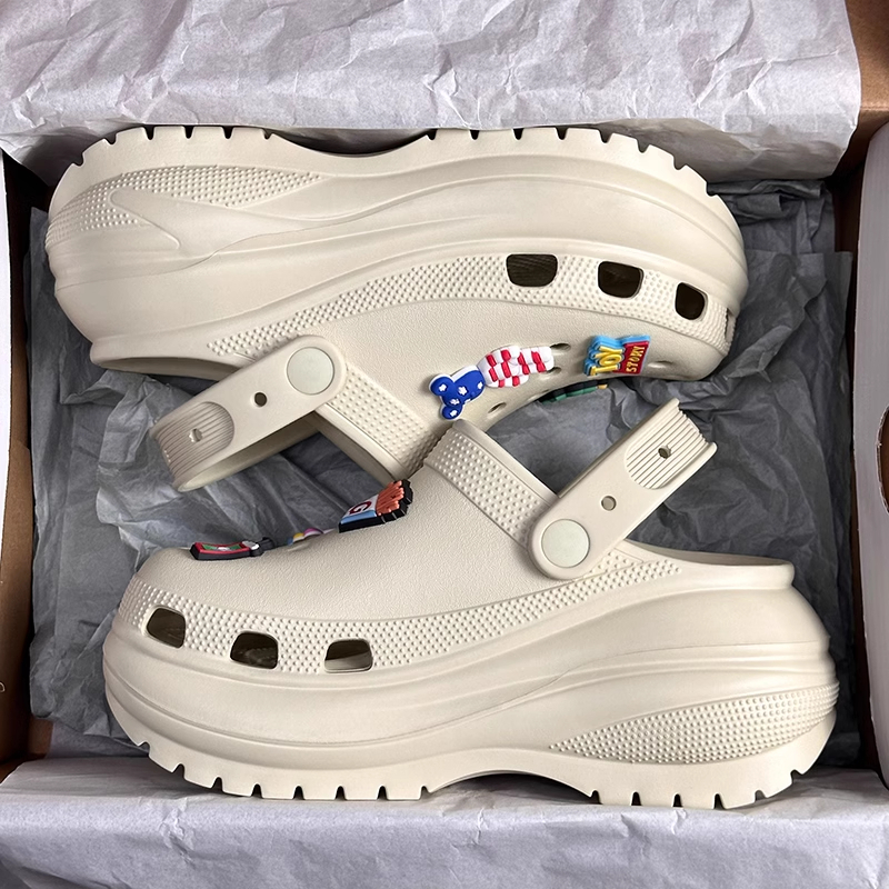 爆款包头光轮洞洞鞋男女款2025夏季新款外穿厚度增高防滑沙滩凉鞋