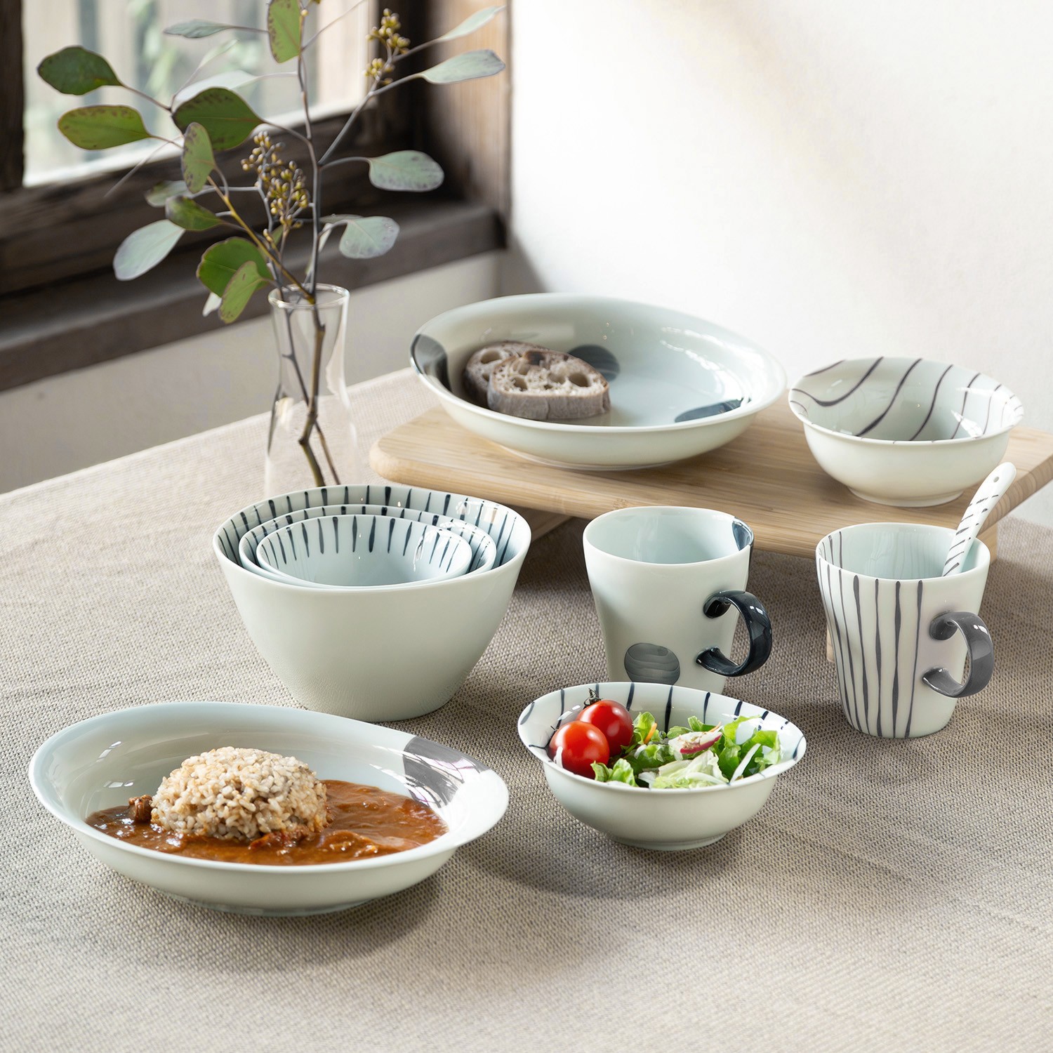 日式康创窑精选好物拉面碗餐具波佐见烧饭碗面碗家用高颜值饭碗