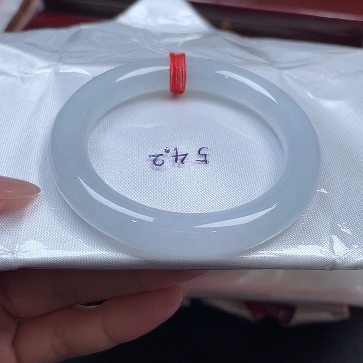 翡翠未镶嵌手镯54圈圆条