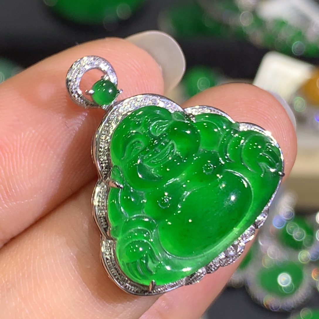 翡翠颈饰18K金镶嵌8、