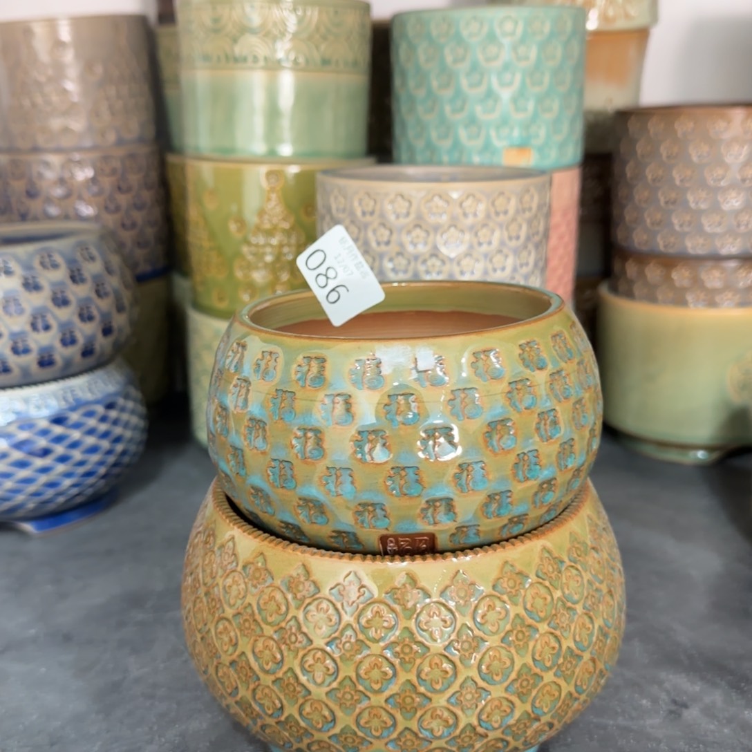 用***0手工花盆 086 内口口径 cm 外高 cm 