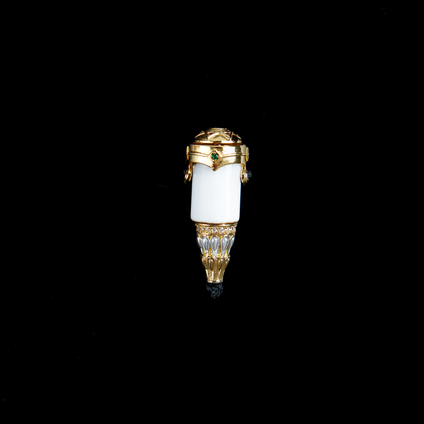 新国风轻奢设计藏式风格文玩三通配饰（33X10mm）