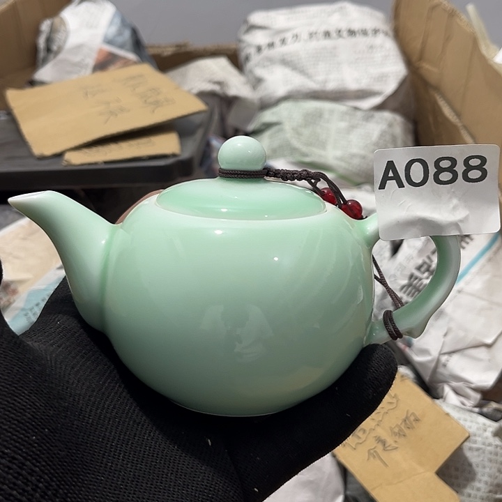 瓷片茶摆件工艺品摆件666