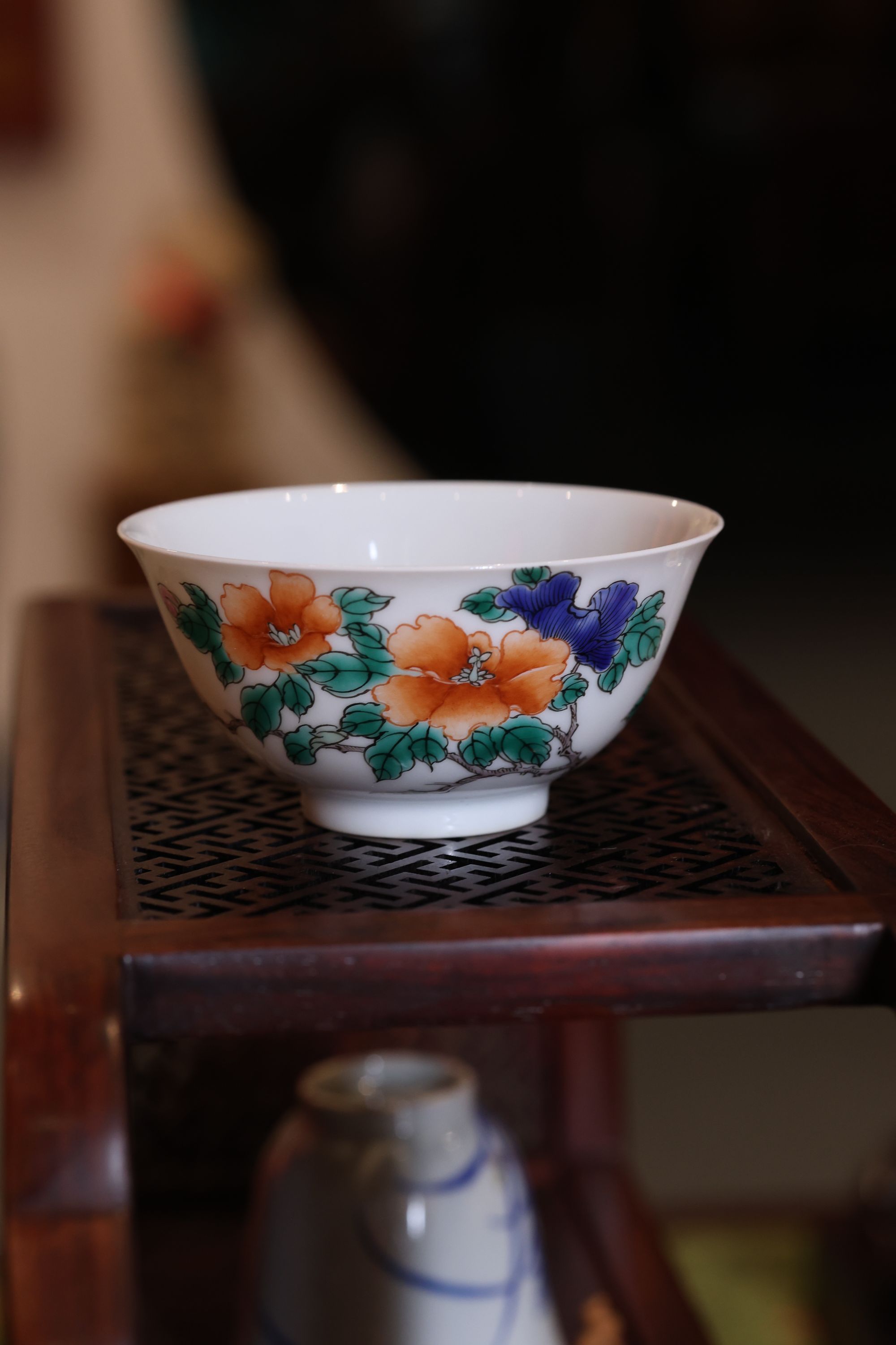 古阅和风·古彩福利杯景德镇陶瓷纯手工纯手绘茶具茶器