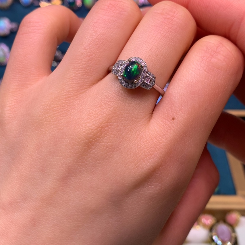 【闪购商品】欧泊戒指特价不退不换银S925镶嵌