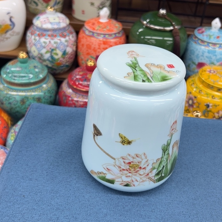 高端陶瓷茶叶罐密封罐