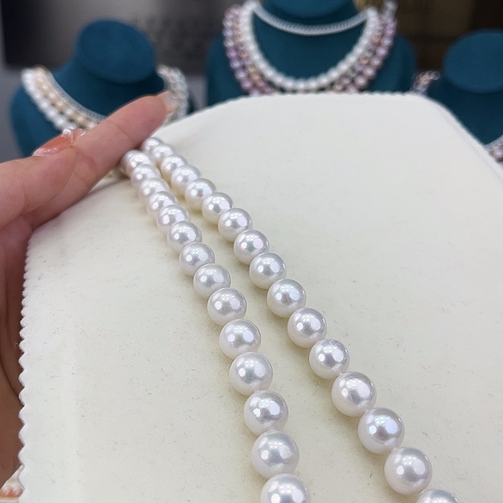 淡水珍珠颈饰银S925镶嵌10➕极光炫彩高品
