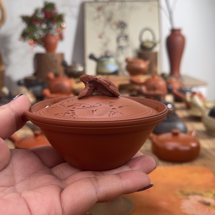 高****存常滑友仙手作茶壶