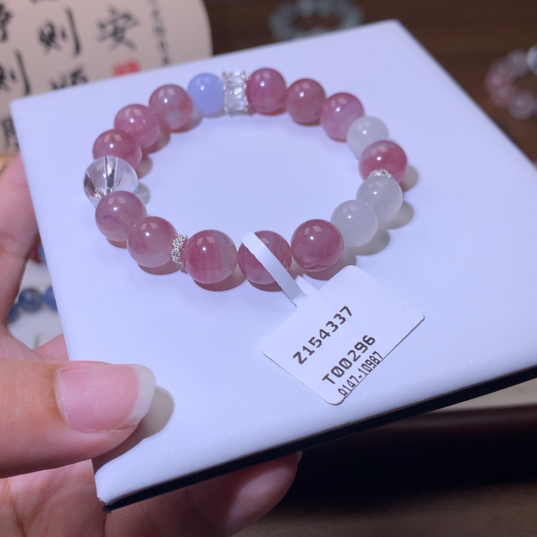 手链未镶嵌水晶紫马粉154337