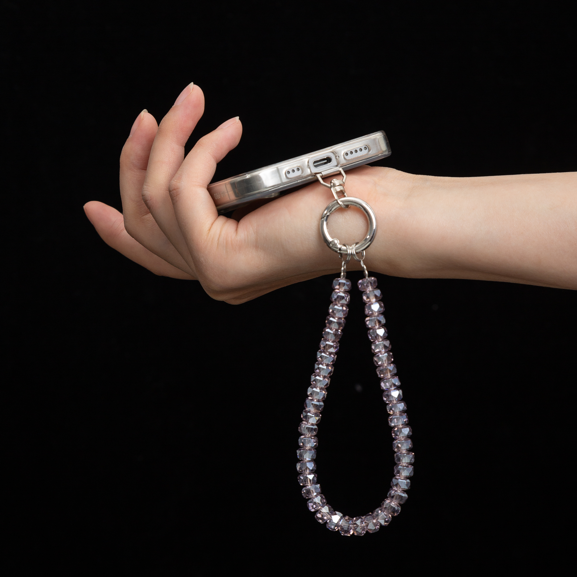 183（烟紫色落霞紫色）手机链手工制作短款创意个性