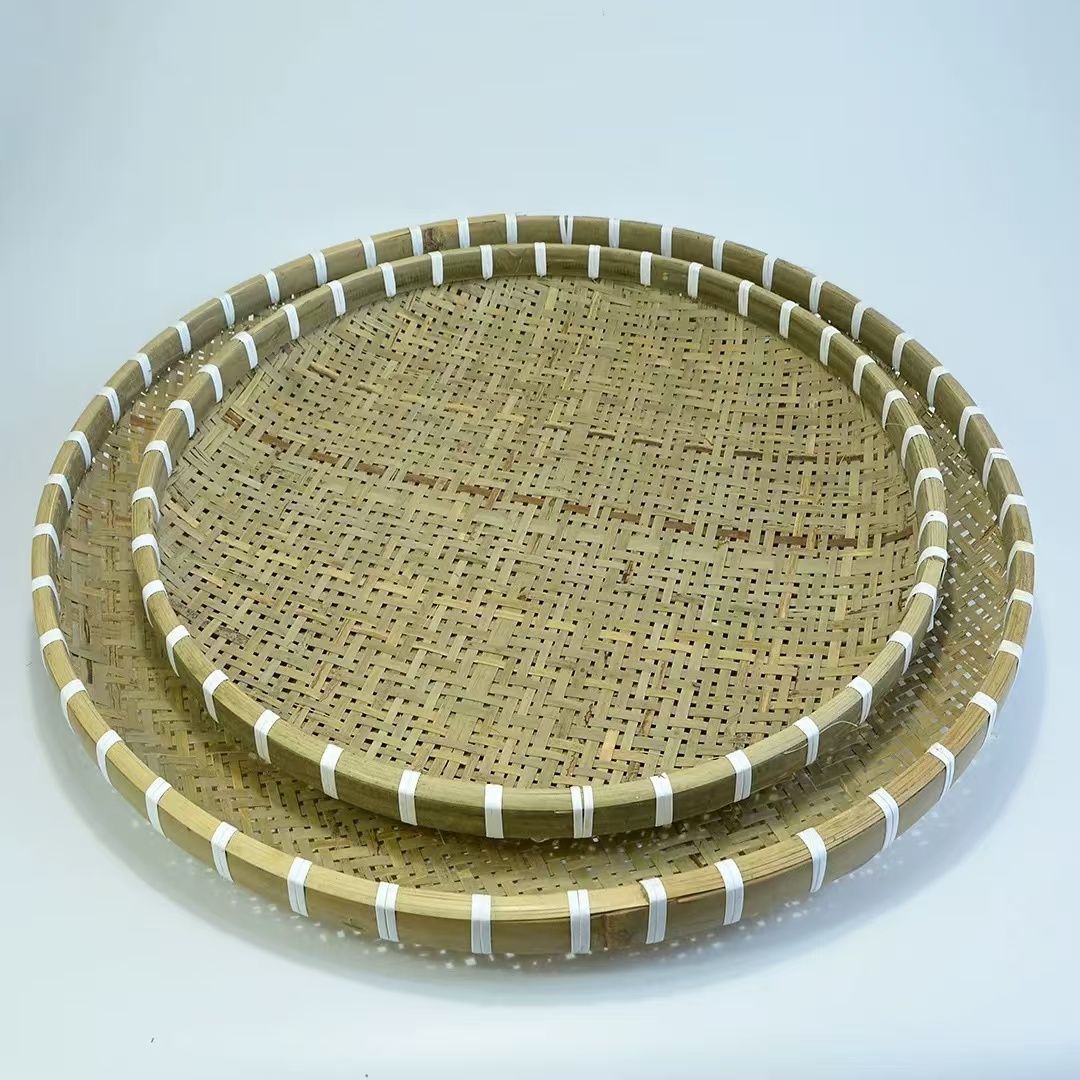 大尺寸竹编晒筐 发2个 50-60cm厘米竹青竹子编织