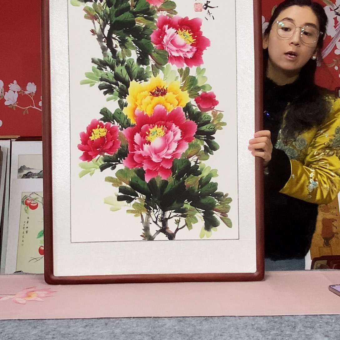 国画手写手绘国画作品63✖️123