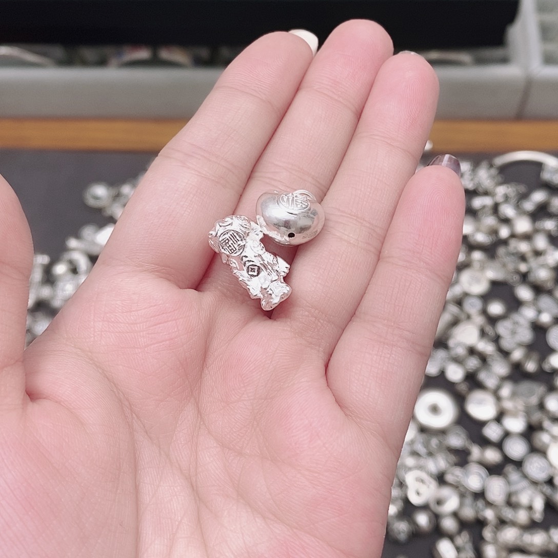 足银足银3d配件吊坠