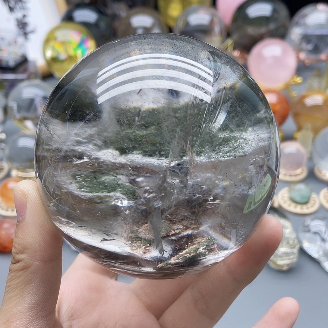 未镶嵌珠宝半成品水晶天然幽灵86.6mm